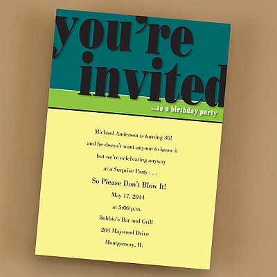 Party Invitations Printed